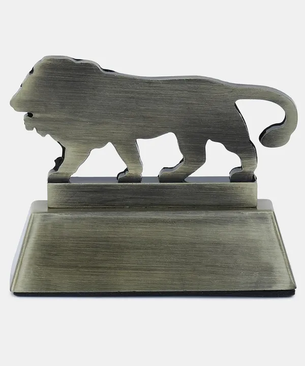 ZAHEPA_Metal_Lion_Paperweight_for_Office_Table,_Stylish_Desk_Accessory_&_Desktop_Decor,_Patriotic_Decorative_Showpiece_Item_Gift_for_Men,_Professionals,_Students_&_Corporate_(Mehendi)