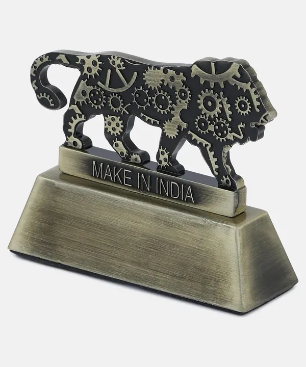 ZAHEPA_Metal_Lion_Paperweight_for_Office_Table,_Stylish_Desk_Accessory_&_Desktop_Decor,_Patriotic_Decorative_Showpiece_Item_Gift_for_Men,_Professionals,_Students_&_Corporate_(Mehendi)