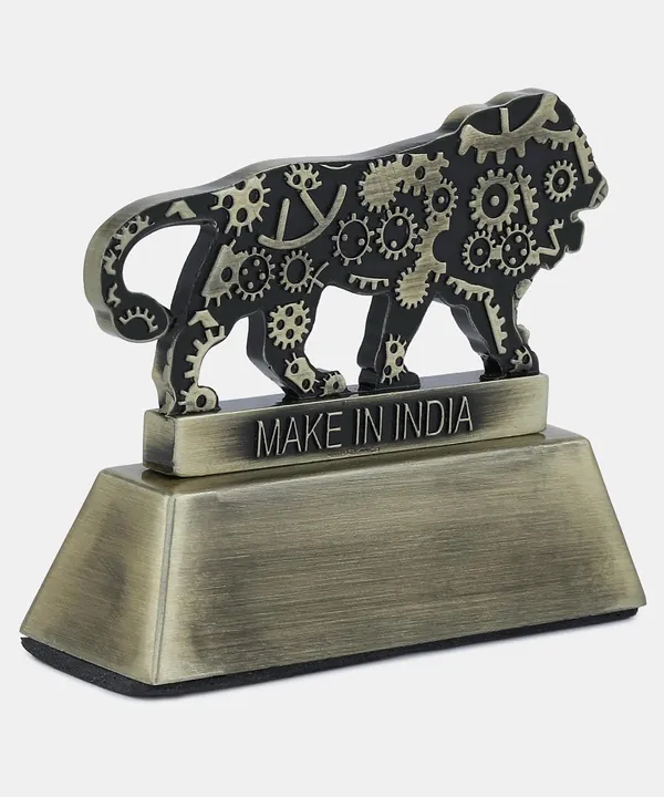 ZAHEPA_Metal_Lion_Paperweight_for_Office_Table,_Stylish_Desk_Accessory_&_Desktop_Decor,_Patriotic_Decorative_Showpiece_Item_Gift_for_Men,_Professionals,_Students_&_Corporate_(Mehendi)