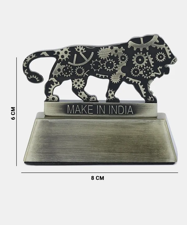 ZAHEPA_Metal_Lion_Paperweight_for_Office_Table,_Stylish_Desk_Accessory_&_Desktop_Decor,_Patriotic_Decorative_Showpiece_Item_Gift_for_Men,_Professionals,_Students_&_Corporate_(Mehendi)