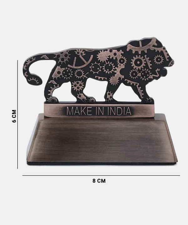 ZAHEPA_Metal_Lion_Paperweight_for_Office_Table,_Stylish_Desk_Accessory_&_Desktop_Decor,_Patriotic_Decorative_Showpiece_Item_Gift_for_Men,_Professionals,_Students_&_Corporate_(Copper)