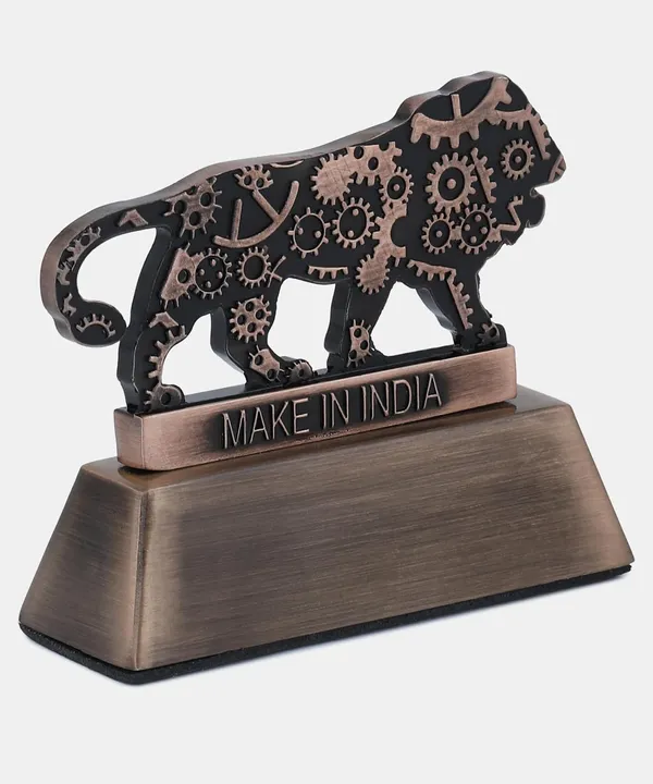 ZAHEPA_Metal_Lion_Paperweight_for_Office_Table,_Stylish_Desk_Accessory_&_Desktop_Decor,_Patriotic_Decorative_Showpiece_Item_Gift_for_Men,_Professionals,_Students_&_Corporate_(Copper)
