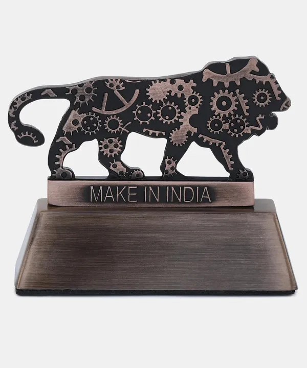 ZAHEPA_Metal_Lion_Paperweight_for_Office_Table,_Stylish_Desk_Accessory_&_Desktop_Decor,_Patriotic_Decorative_Showpiece_Item_Gift_for_Men,_Professionals,_Students_&_Corporate_(Copper)