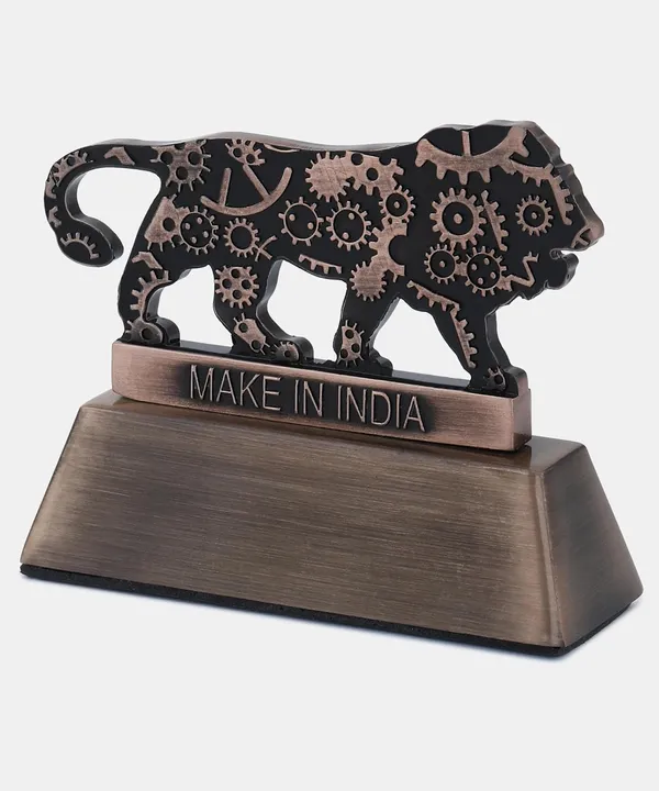 ZAHEPA_Metal_Lion_Paperweight_for_Office_Table,_Stylish_Desk_Accessory_&_Desktop_Decor,_Patriotic_Decorative_Showpiece_Item_Gift_for_Men,_Professionals,_Students_&_Corporate_(Copper)