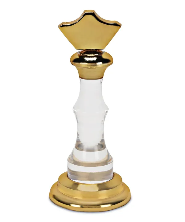 ZAHEPA_Chess_King_Acrylic_Paperweight_for_Office_Table,_Stylish_Desk_Accessory_&_Desktop_Decor,_Gold_Chess_Statue_Showpiece,_Fancy_Paper_Holder_Gift_for_Men,_Professionals,_Students_&_Corporate