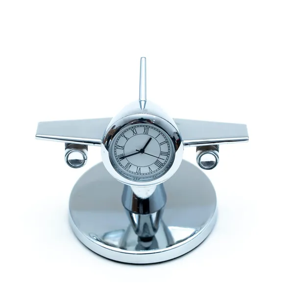 ZAHEPA_360_Rotating_Metal_Aeroplane_Miniature_Analog_Table_Clock_|_Vintage_Aircraft_Model_Desk_Watch_for_Office_&_Study_Table_|_Stylish_Decor_Gift_for_Living_Room_|_Corporate_Gifting_Idea_(Silver)