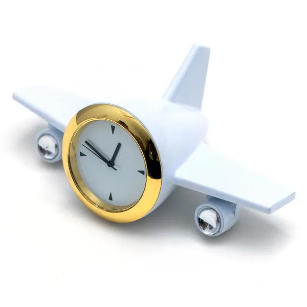 ZAHEPA_Metal_Aeroplane_Miniature_Analog_Table_Clock_|_Retro_Aircraft_Model_Desk_Watch_for_Office_&_Study_Table_|_Stylish_Home_Decor_Gift_for_Living_Room_|_Corporate_Gifting_Idea_(White)