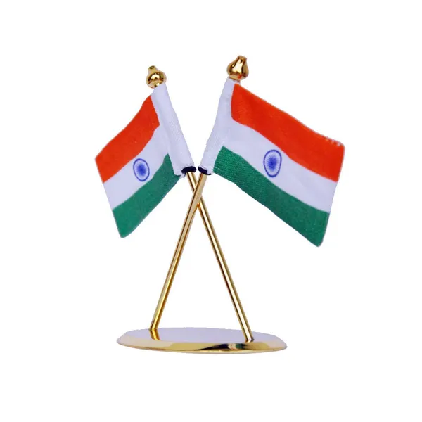 ZAHEPA_Mini_Indian_Flag_for_Car_Dashboard_|_Khadi_Fabric_Double_Cross_Flag_with_Gold_Plated_Metal_Base_&_Dual_Side_Adhesive_|_Table_Flag_for_Office_Desk,_Home_Decoration,_Corporate_Cabin,_Independence_Day_&_Republic_Day_Decor
