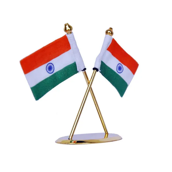 ZAHEPA_Mini_Indian_Flag_for_Car_Dashboard_|_Khadi_Fabric_Double_Cross_Flag_with_Gold_Plated_Metal_Base_&_Dual_Side_Adhesive_|_Table_Flag_for_Office_Desk,_Home_Decoration,_Corporate_Cabin,_Independence_Day_&_Republic_Day_Decor