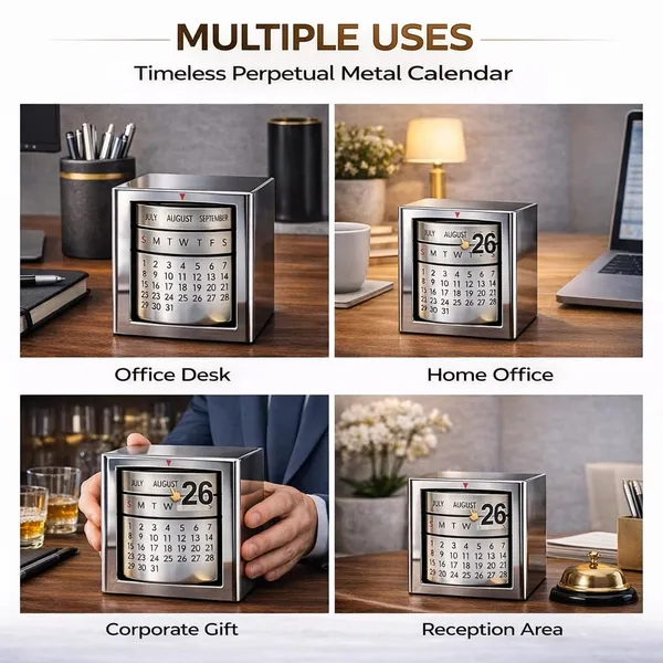 ZAHEPA_Stainless_Steel_Perpetual_Desk_Calendar,_Reusable_Rotating_Metal_Block_Calendar_for_Office_Table_&_Home_Decor,_Stylish_Gift_for_Professionals,_Students_&_Corporate_New_Year_Gifting_(Silver)