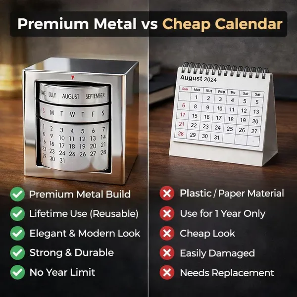 ZAHEPA_Stainless_Steel_Perpetual_Desk_Calendar,_Reusable_Rotating_Metal_Block_Calendar_for_Office_Table_&_Home_Decor,_Stylish_Gift_for_Professionals,_Students_&_Corporate_New_Year_Gifting_(Silver)