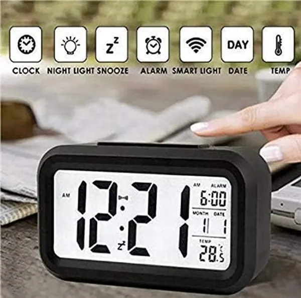 ZAHEPA_Digital_Alarm_Clock,_Battery_Operated_LCD_Smart_Night_Light_with_Indoor_Temperature,_Date_&_Snooze._Compact_Electronic_Desk_Table_Watch_for_Home,_Office,_Bedroom,_Living_Room,_Students_(Black)