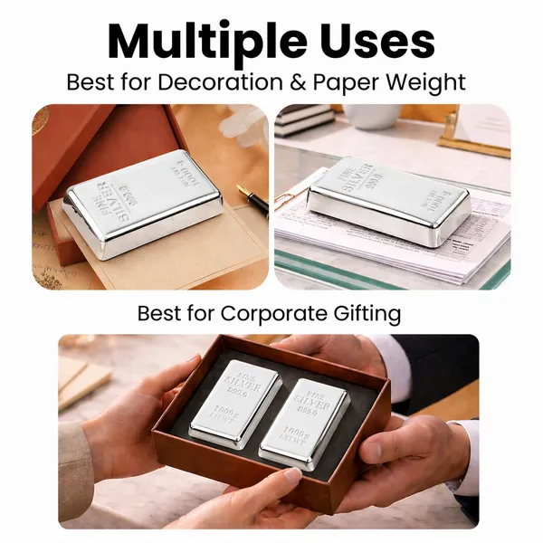 ZAHEPA_Realistic_Metal_Silver_Bar_Paperweight_For_Office_Table,_Fake_Silver_Biscuit_Paper_Weight_Table_Decoration_Prop_For_Jewellery_Shop,_Heist_Theme_Unique_Gift_For_Home,_Office_(Pack_of_2)