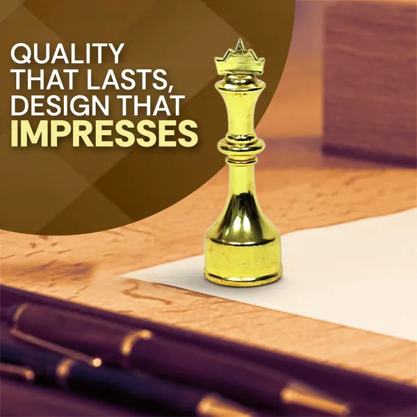 ZAHEPA_Chess_King_Metal_Paperweight_for_Office_Table,_Stylish_Desk_Accessory_&_Desktop_Decor,_Gold_Chess_Statue_Showpiece,_Fancy_Paper_Holder_Gift_for_Men,_Professionals,_Students_&_Corporate