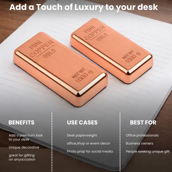 ZAHEPA_Realistic_Metal_Copper_Bar_Paperweight_for_Office_Table,_Fake_Copper_Biscuit_Paper_Weight_Table_Decoration,_Prop_for_Jewellery_Shop_&_Heist_Theme,_Unique_Gift_for_Home_&_Office_(Pack_of_2)