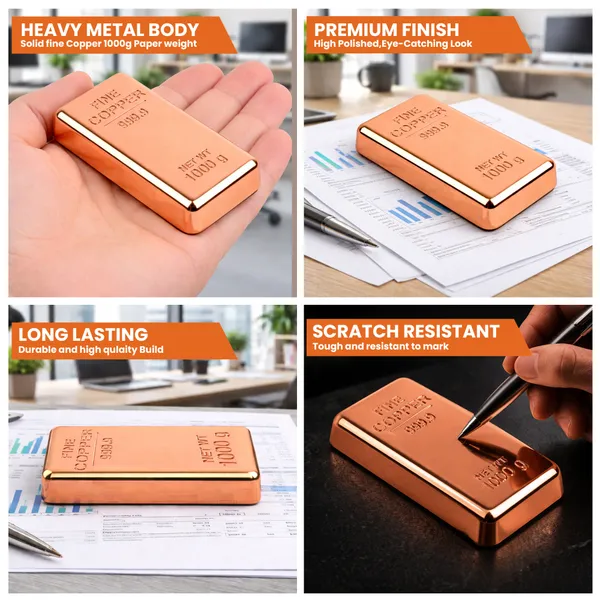 ZAHEPA_Realistic_Metal_Copper_Bar_Paperweight_for_Office_Table,_Fake_Copper_Biscuit_Paper_Weight_Table_Decoration,_Prop_for_Jewellery_Shop_&_Heist_Theme,_Unique_Gift_for_Home_&_Office_(Pack_of_3)