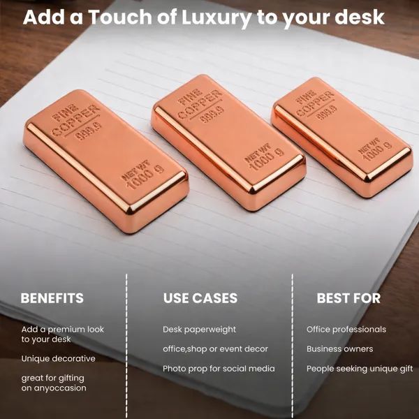 ZAHEPA_Realistic_Metal_Copper_Bar_Paperweight_for_Office_Table,_Fake_Copper_Biscuit_Paper_Weight_Table_Decoration,_Prop_for_Jewellery_Shop_&_Heist_Theme,_Unique_Gift_for_Home_&_Office_(Pack_of_3)
