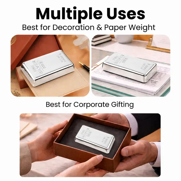 ZAHEPA_Realistic_Metal_Silver_Bar_Paperweight_for_Office_Table,_Fake_Silver_Biscuit_Paper_Weight_Table_Decoration,_Prop_for_Jewellery_Shop_&_Heist_Theme,_Unique_Gift_for_Home_&_Office_(Pack_of_1)