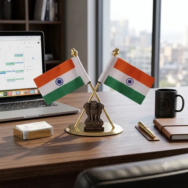 ZAHEPA_Mini_Indian_National_Flag_for_Car_Dashboard_|_Double_Khadi_Fabric_Flag_with_Gold_Plated_Metal_Cross_Stand,_Ashoka_Emblem_&_Self-Adhesive_Base_|_Office_Table_Flag_|_Home_Decoration_|_Corporate_Desk_Accessory_|_Made_in_India