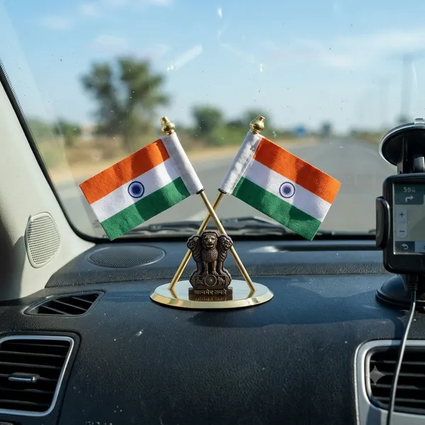 ZAHEPA_Mini_Indian_National_Flag_for_Car_Dashboard_|_Double_Khadi_Fabric_Flag_with_Gold_Plated_Metal_Cross_Stand,_Ashoka_Emblem_&_Self-Adhesive_Base_|_Office_Table_Flag_|_Home_Decoration_|_Corporate_Desk_Accessory_|_Made_in_India