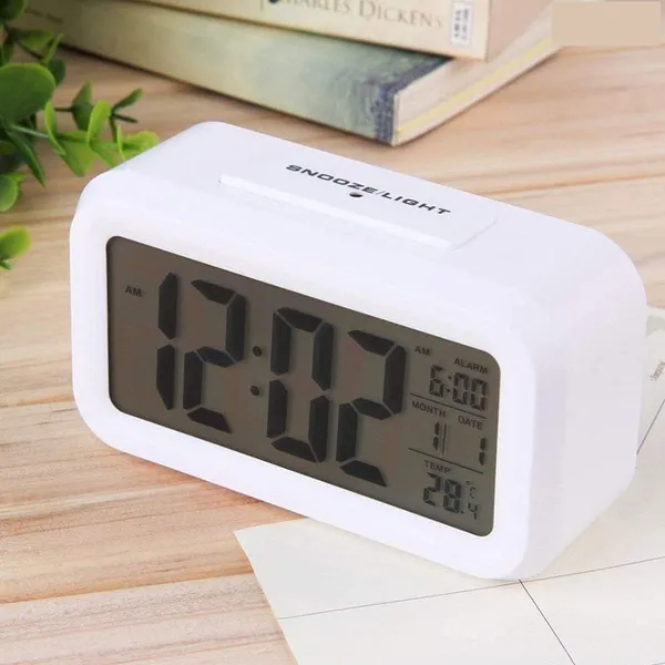 ZAHEPA_Digital_Alarm_Clock,_Battery_Operated_LCD_Smart_Night_Light_with_Indoor_Temperature,_Date_&_Snooze._Compact_Electronic_Desk_Table_Watch_for_Home,_Office,_Bedroom,_Living_Room,_Students_(White)