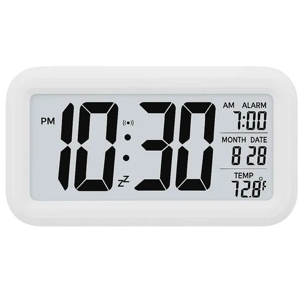 ZAHEPA_Digital_Alarm_Clock,_Battery_Operated_LCD_Smart_Night_Light_with_Indoor_Temperature,_Date_&_Snooze._Compact_Electronic_Desk_Table_Watch_for_Home,_Office,_Bedroom,_Living_Room,_Students_(White)