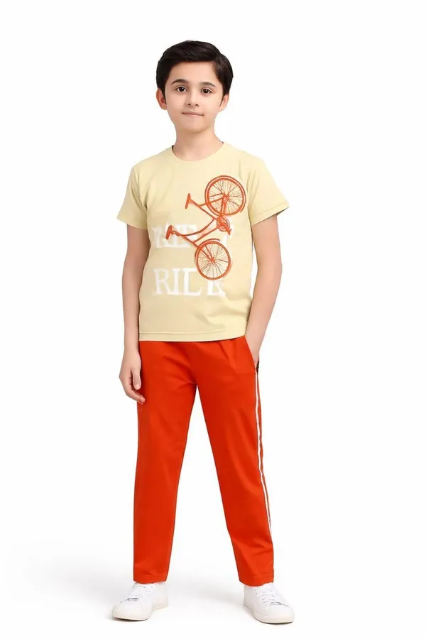 Camel_And_Red_Cotton_T-Shirt_Track_Pant_Joggers_Set_For_Boys