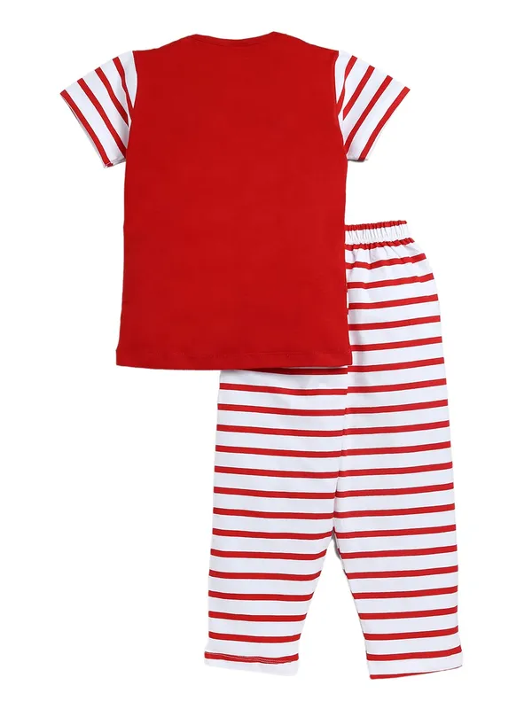 Red_Cotton_T-Shirt_Pajama_Night_Suit_Set_For_Girls