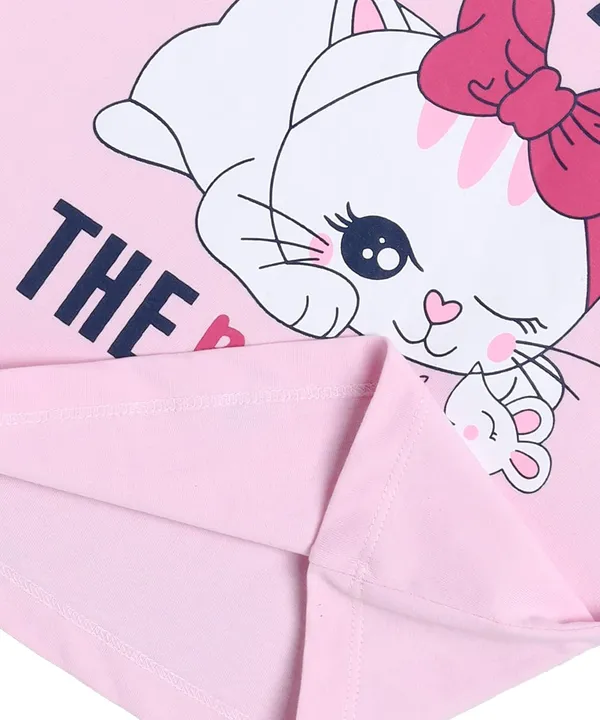 Pink_And_Black_Cotton_T-Shirt_Pajama_Night_Suit_Set_For_Girls