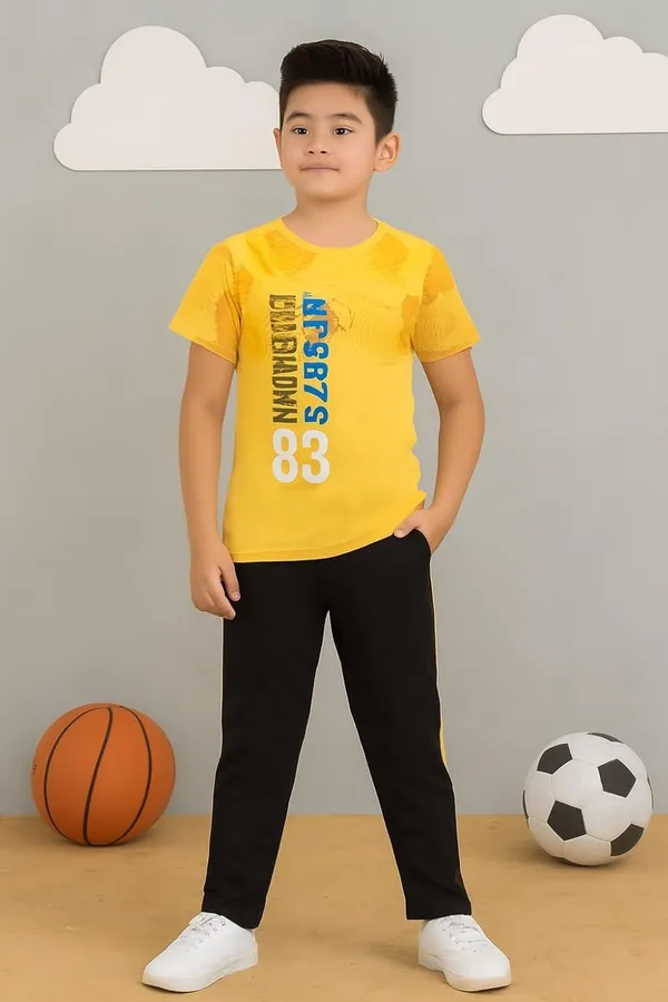Yellow_And_Black_Cotton_T-Shirt_Track_Pant_Joggers_Set_For_Boys