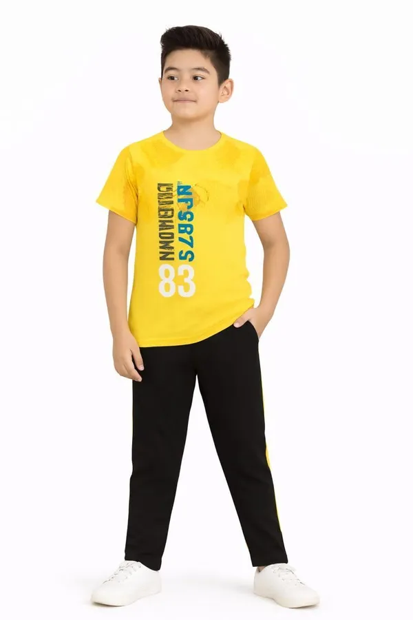 Yellow_And_Black_Cotton_T-Shirt_Track_Pant_Joggers_Set_For_Boys