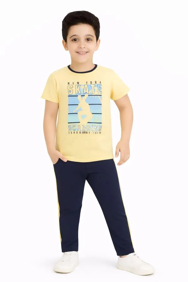 Beige_And_Blue_Cotton_T-Shirt_Track_Pant_Joggers_Set_For_Boys