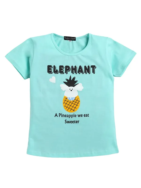 Sea_Green_Cotton_T-Shirt_Pajama_Night_Suit_Set_For_Girls
