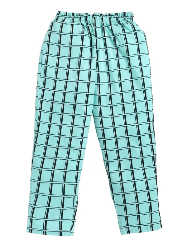 Sea_Green_Cotton_T-Shirt_Pajama_Night_Suit_Set_For_Girls
