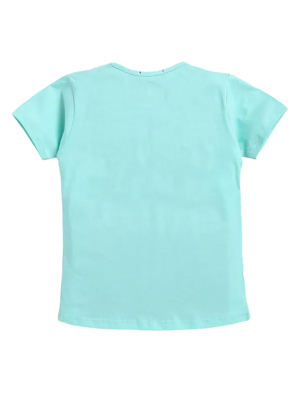 Sea_Green_Cotton_T-Shirt_Pajama_Night_Suit_Set_For_Girls