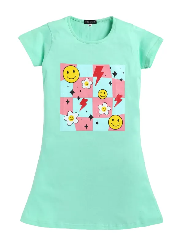 Sea_Green_Cotton_Nighty_For_Girls