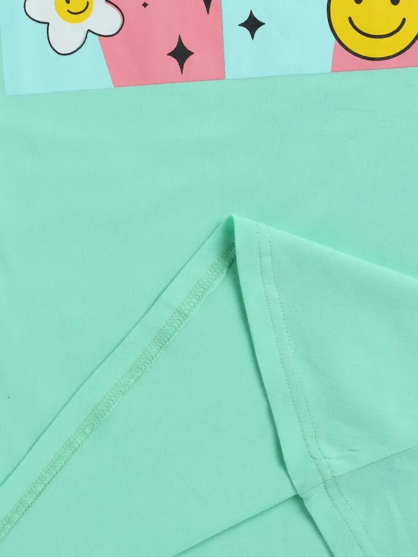 Sea_Green_Cotton_Nighty_For_Girls