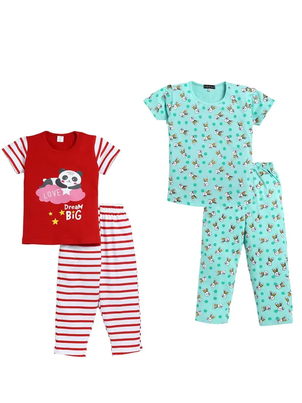 Multicolor_Cotton_T-Shirt_Pajama_Night_Suit_Combo_For_Girls_Pack_Of_2