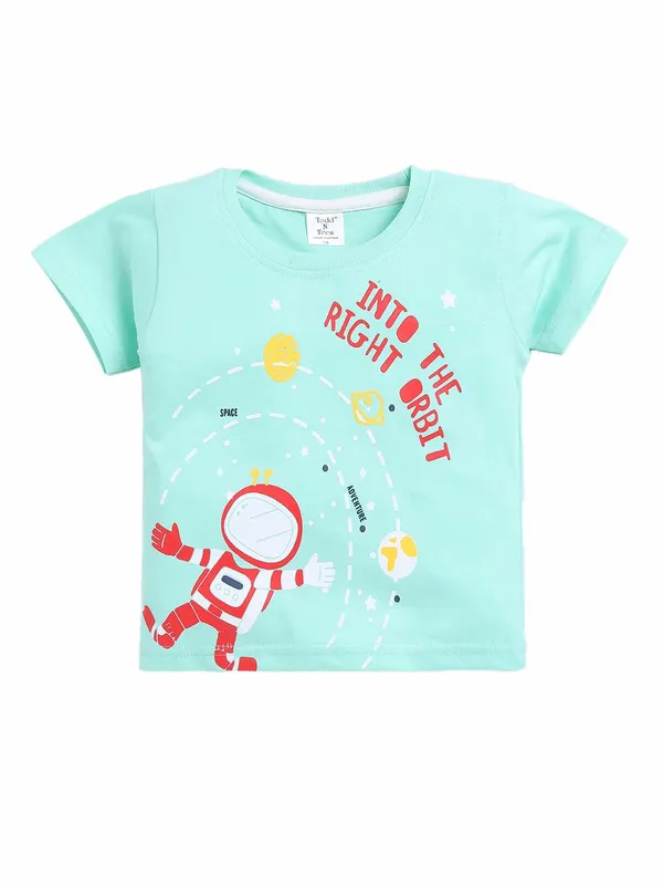 Green_Cotton_T-Shirt_Shorts_Set_For_Boys