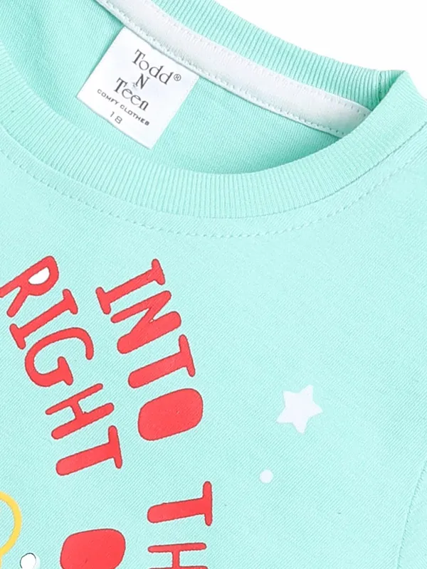 Green_Cotton_T-Shirt_Shorts_Set_For_Boys