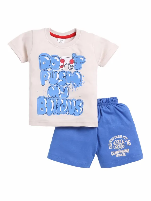 Off_White_And_Blue_Cotton_T-Shirt_Shorts_Set_For_Boys