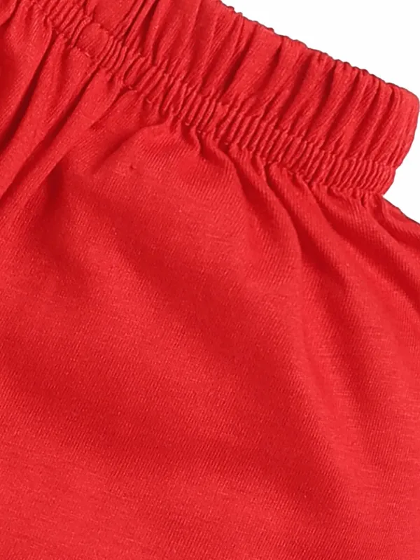 White_And_Red_Cotton_T-Shirt_Shorts_Set_For_Boys