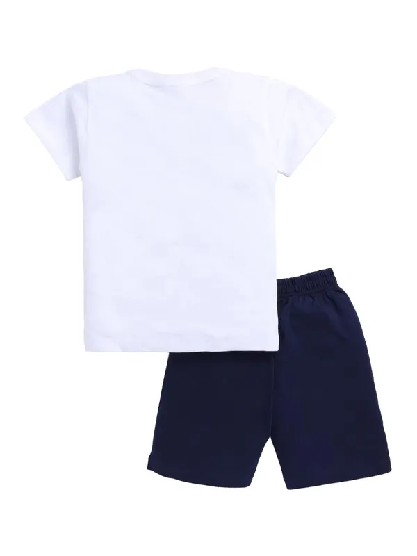 Ivory_And_White_Cotton_T-Shirt_Shorts_Set_For_Boys