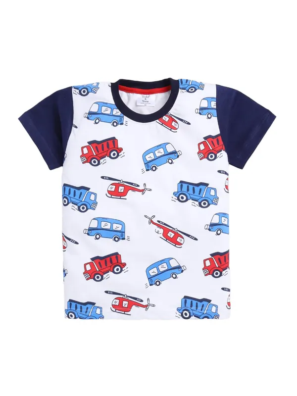 Navy_Blue_And_White_Cotton_T-Shirt_Shorts_Set_For_Boys