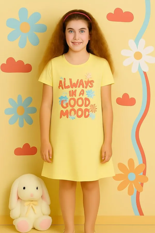 Yellow_Cotton_Nighty_For_Girls