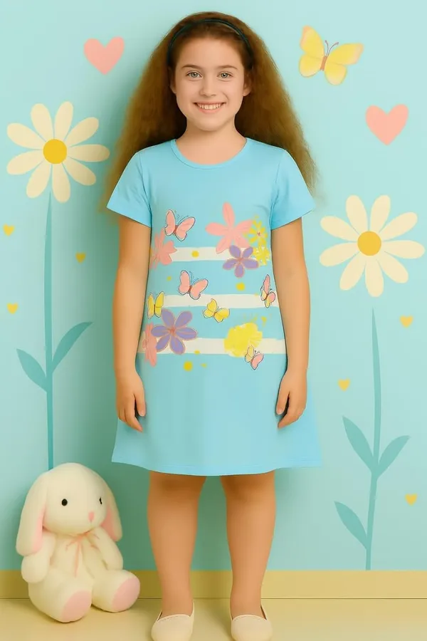 Blue_Cotton_Nighty_For_Girls