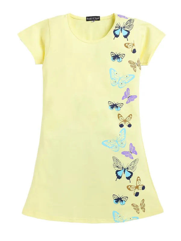 Yellow_Cotton_Nighty_For_Girls