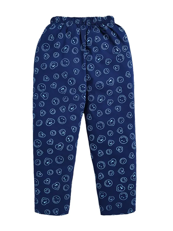 Blue_Cotton_T-Shirt_Pajama_Night_Suit_Set_For_Girls