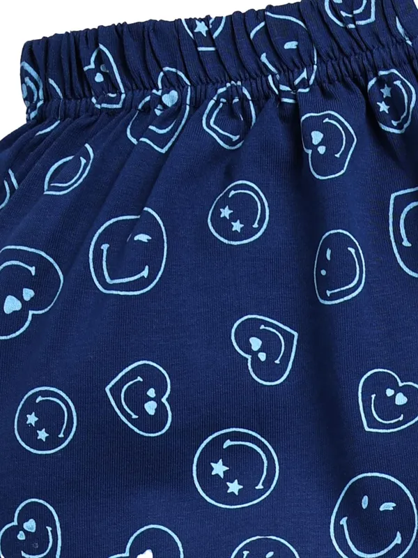 Blue_Cotton_T-Shirt_Pajama_Night_Suit_Set_For_Girls
