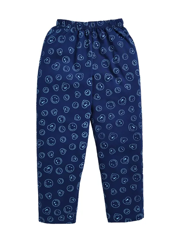 Blue_Cotton_T-Shirt_Pajama_Night_Suit_Set_For_Girls